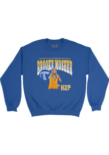 Brooke Mosher  Campus Ink Pitt Panthers Youth Blue Photograph Crew Long Sleeve Crew Sweatshirt
