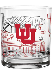 Utah Utes 14oz Campus Rock Glass - White