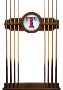 Texas Rangers Solid Wood Cue Rack Pool Table