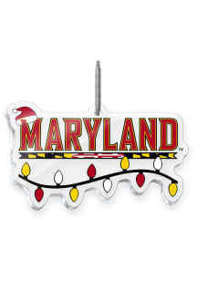 Maryland Terrapins Santa Hat Wordmark Ornament - Red