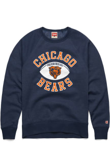Homage Chicago Bears Mens Navy Blue Pigskin Long Sleeve Fashion Sweatshirt