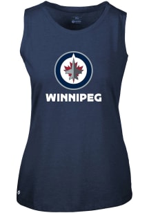 Levelwear Winnipeg Jets Womens Navy Blue Macy Home Turf Tank Top