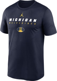 Nike Michigan Wolverines Navy Blue Football Kickoff Short Sleeve T Shirt