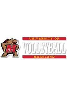 Maryland Terrapins 6x2 Volleyball Auto Decal - Red