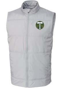 Cutter and Buck Portland Timbers Mens Grey Stealth Sleeveless Jacket