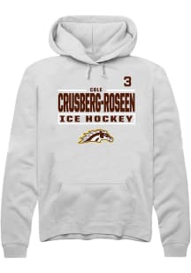 Cole Crusberg-Roseen Western Michigan Broncos Mens White NIL Stacked Box Player Hood