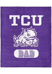 TCU Horned Frogs Dad Silk Touch Fleece Blanket - Purple