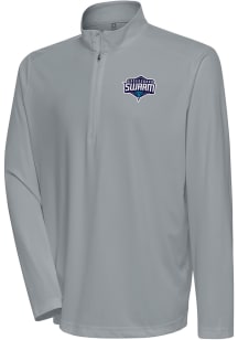 Antigua Greensboro Swarm Mens Graphite Flex Long Sleeve Qtr Zip Pullover