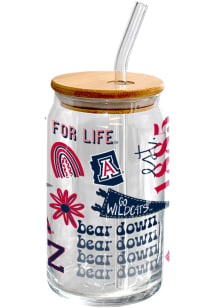 Arizona Wildcats 16oz Local Glass Can Pint Glass - White