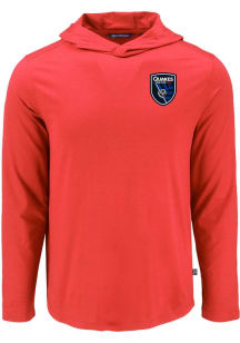 Cutter and Buck San Jose Earthquakes Mens Red Coastline Eco Hood