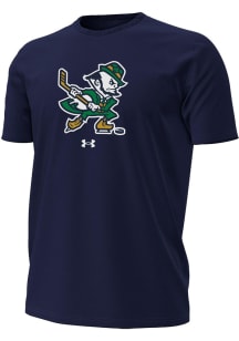 Under Armour Notre Dame Fighting Irish Navy Blue Hockey Leprechaun Short Sleeve T Shirt