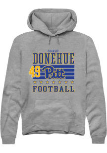 Charlie Donehue Pitt Panthers Mens Grey Football NIL Striped Player Hood