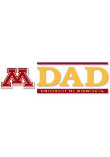 Minnesota Golden Gophers 6x2 Dad Auto Decal - Maroon