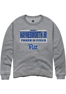 Mark  Jr Haynesworth Pitt Panthers Mens Graphite NIL Stacked Box Player Crew