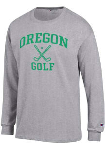 Champion Oregon Ducks Grey Golf Icon Jersey Long Sleeve T Shirt