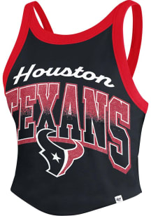 47 Houston Texans Womens Navy Blue Shimmer Shadow Tank Top