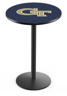 GA Tech Yellow Jackets Black Round Base Pub Table