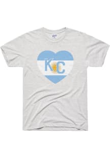 Charlie Hustle Kansas City Ash Argentina KC Heart Short Sleeve Fashion T Shirt