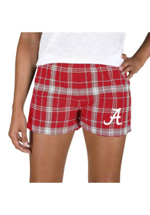 Concepts Sport Alabama Crimson Tide Womens Ash Ultimate Flannel Shorts