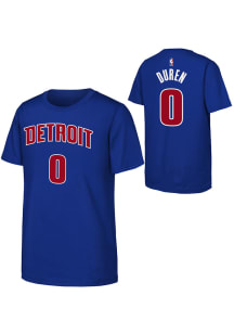 Jalen Duren Detroit Pistons Youth Blue Flat NN Player Tee