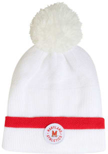 Under Armour Maryland Terrapins White Sideline Drive Pom Beanie Mens Knit Hat