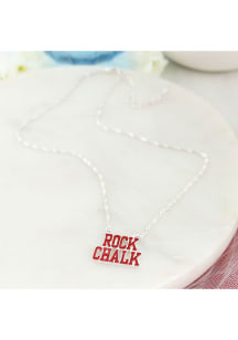 Kansas Jayhawks Slogan ROCK CHALK 17 Inch Necklace