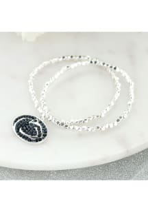 Penn State Nittany Lions Crystal Logo Stretch Womens Bracelet