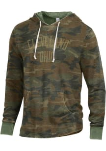 Alternative Apparel Cleveland Mens Green School Yard Hoodie Long Sleeve Hoodie
