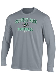 Under Armour Slippery Rock Grey Football Football Performance Long Sleeve T Shirt