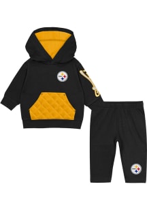 Pittsburgh Steelers Toddler Black Drive Stopper Set Top and Bottom