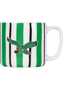 Philadelphia Eagles 16oz Vintage Brushstroke Stripe Ceramic Mug - Kelly Green