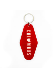 Columbus Cut Acrylic Keychain - Red