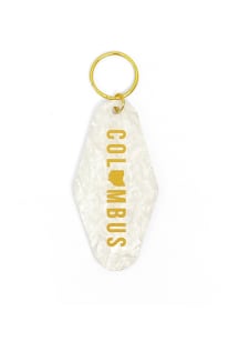 Columbus Acrylic Keychain - White