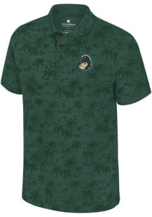 Colosseum Michigan State Spartans Mens Green Vintage Logo Short Sleeve Polo