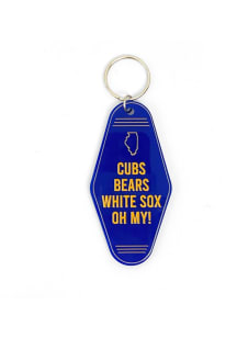 Chicago Local Words Keychain - Blue