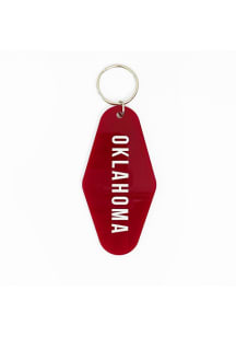 Oklahoma Acrylic Keychain - Maroon
