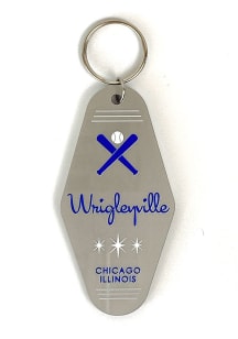 Wrigleyville Wrigleyville Bats Acrylic Keychain - Silver