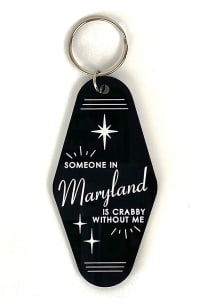 Maryland Someones Crabby Acrylic Keychain - Black