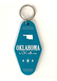 Oklahoma Is OK Acrylic Keychain - Teal