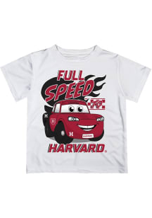 Vive La Fete Harvard Crimson Toddler White Full Speed Short Sleeve T-Shirt