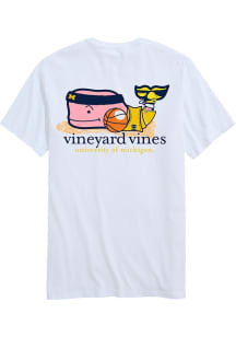 Michigan Wolverines White Whale Basketball Short Sleeve T Shirt