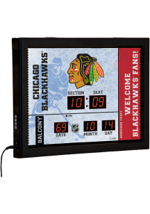 Chicago Blackhawks Scoreboard Wall Clock