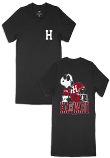 Harvard Crimson Black Joe Cool Football Short Sleeve T Shirt