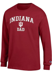 Champion Indiana Hoosiers Crimson Arch Logo Dad Jersey Long Sleeve T Shirt