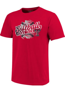Texas Tech Red Raiders Red Softball Short Sleeve Fashion T Shirt