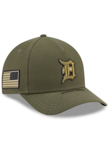 New Era Detroit Tigers 2026 MLB Armed Forces Day 9FORTY M Crown AF Adjustable Hat - Olive