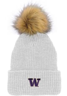 LogoFit Washington Huskies White Belgian Womens Knit Hat