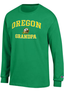 Champion Oregon Ducks Green Grandpa Jersey Long Sleeve T Shirt