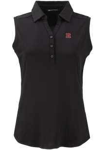 Cutter and Buck Rutgers Scarlet Knights Womens Black Forge Eco Polo Shirt