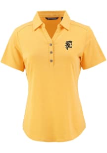 Cutter and Buck Grambling State Tigers Womens Yellow Vault Forge Eco Polo Short Sleeve Polo Shirt